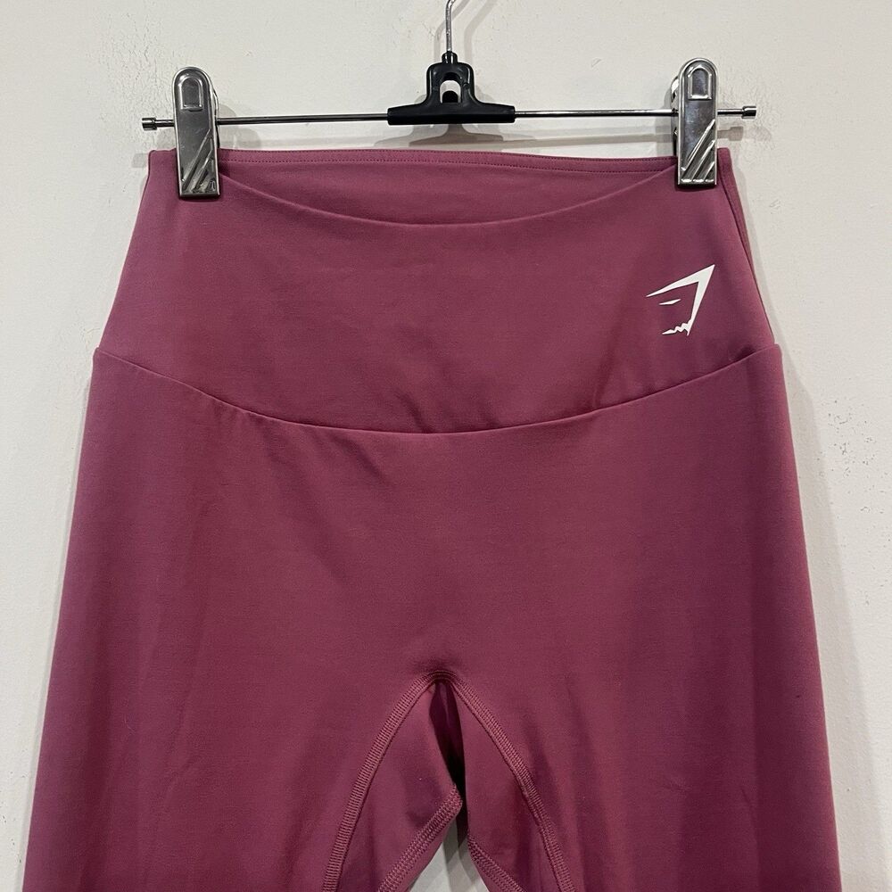 Pink Purple Cropped Gymshark Leggings Size Small Activewear Athletic - Picture 2 of 5